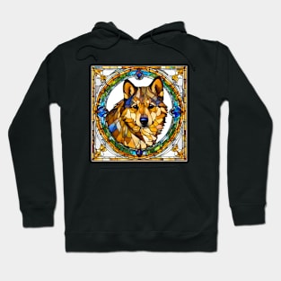 Stained Glass Swedish Vallhund Hoodie